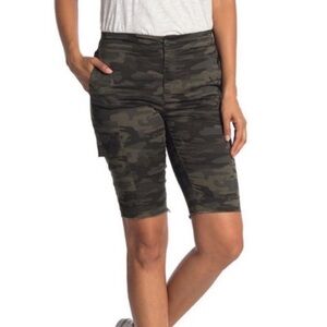 Sanctuary Camo Green and Black Cargo Bermuda Shorts NWT